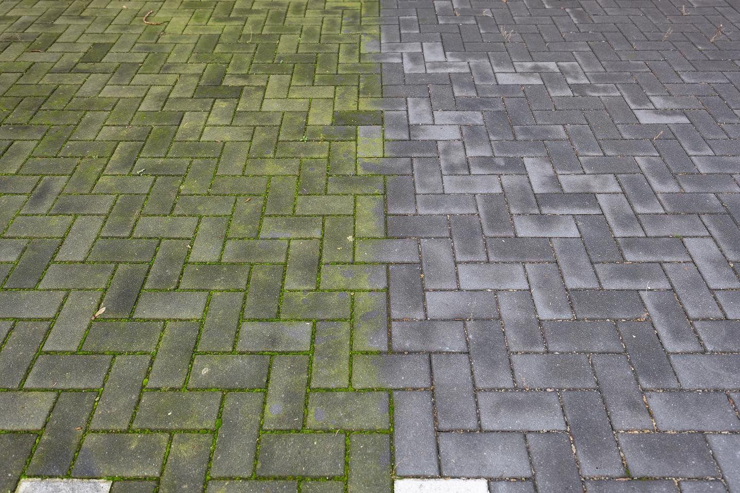 Terrasreiniging — voor en na resultaat